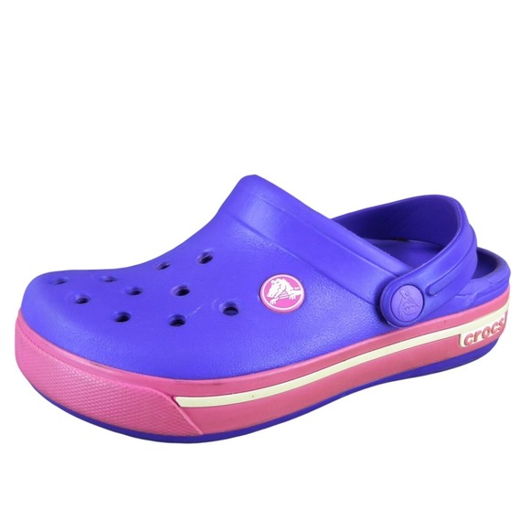CROCS Other - Crocs Clog  Girl Y 1 Medium Flat Purple Synthetic Slip On